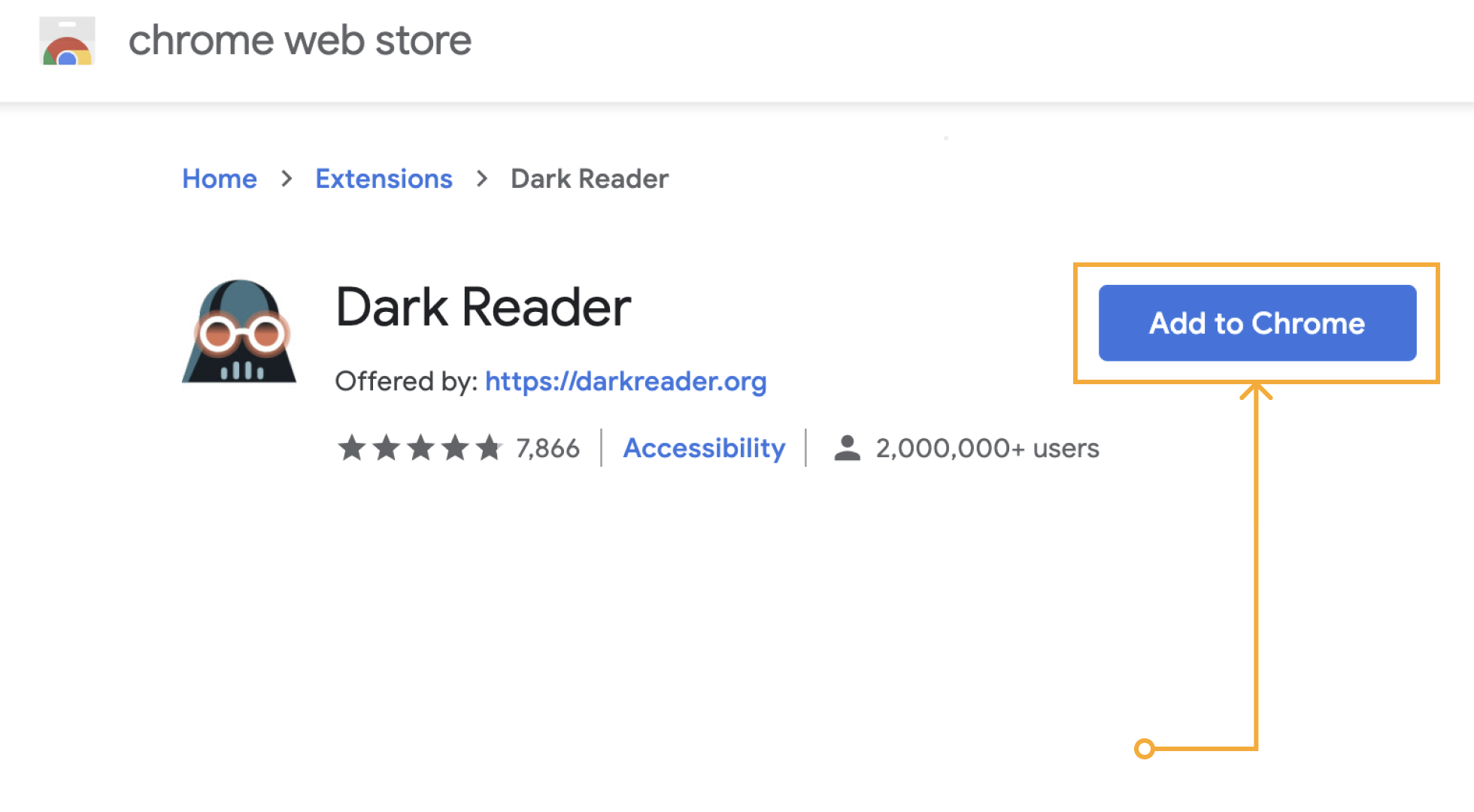 dark reader chrome add on